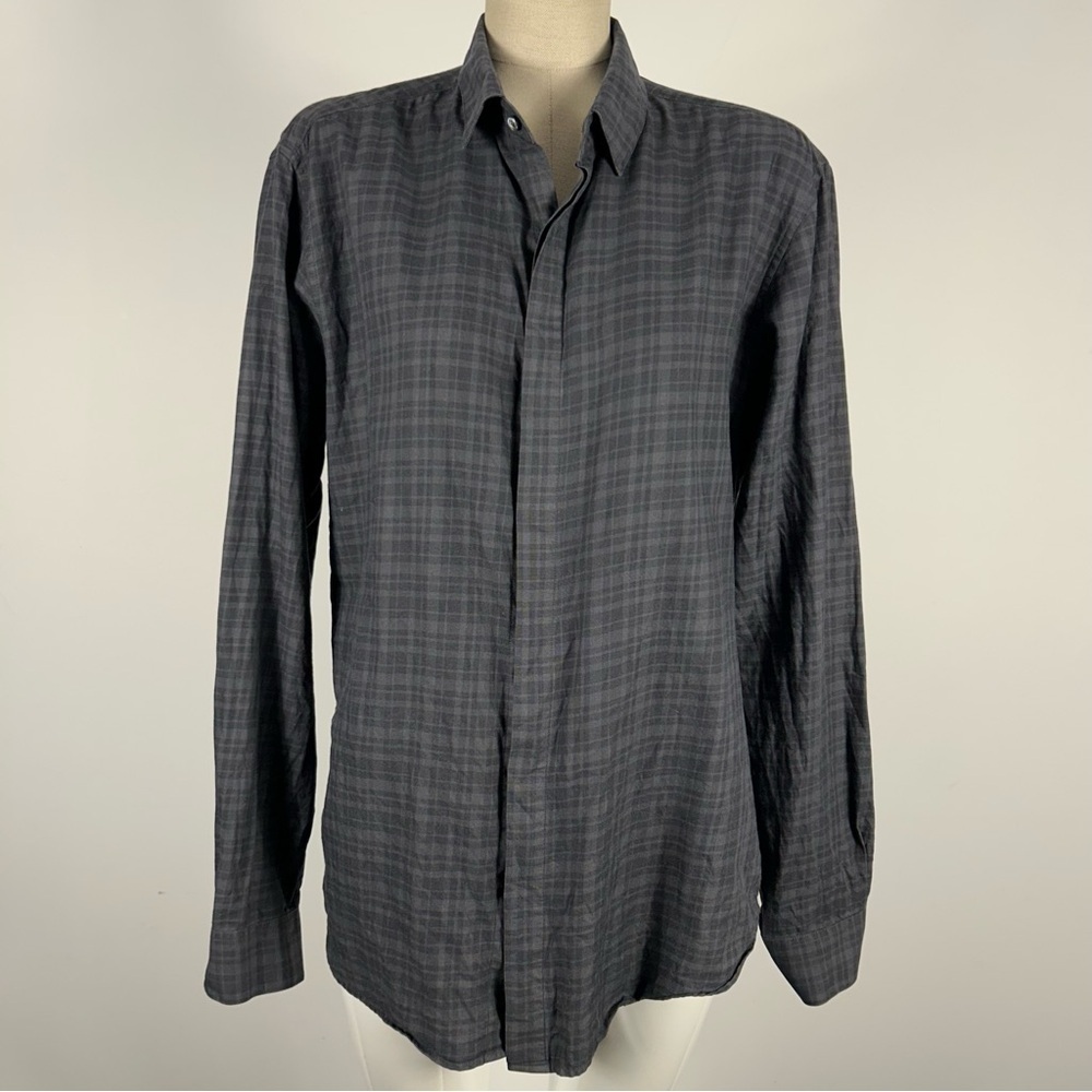 Theory Black Casual Button Down Shirt L